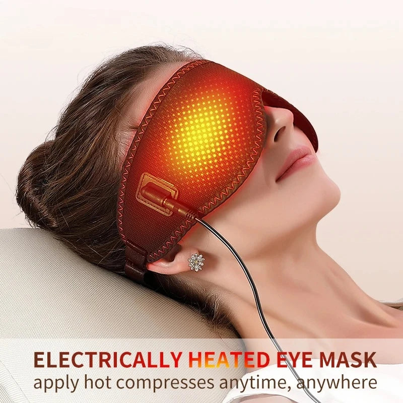 Heated Eye Mask Eye Mask for Dry Eyes with 3 Heat Levels Hot Compress Warm Compress Heating Pad for Sleep Dark Circles