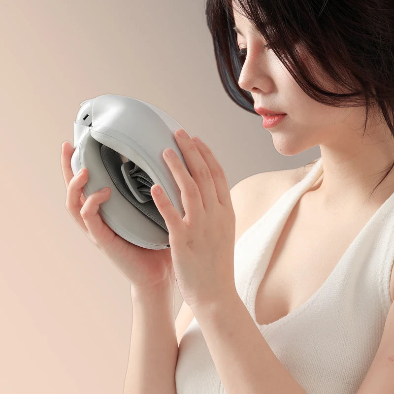 Heated Eye Massager Mask - Rechargeable Warm Eye Compress with Vibration Massage for Dry Eyes & Sleep Improvement