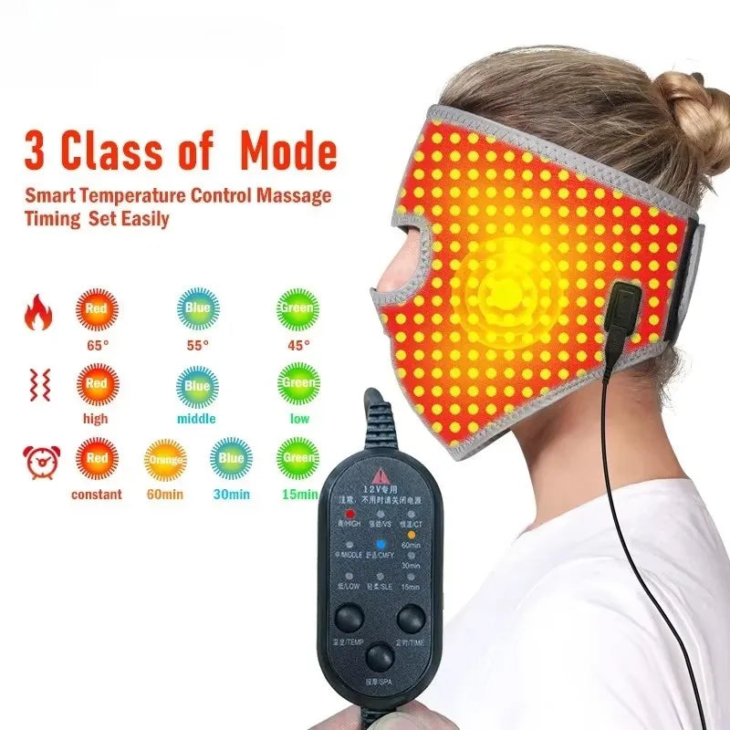 Heated Eye Mask Eye Mask for Dry Eyes with 3 Heat Levels Hot Compress Warm Compress Heating Pad for Sleep Dark Circles